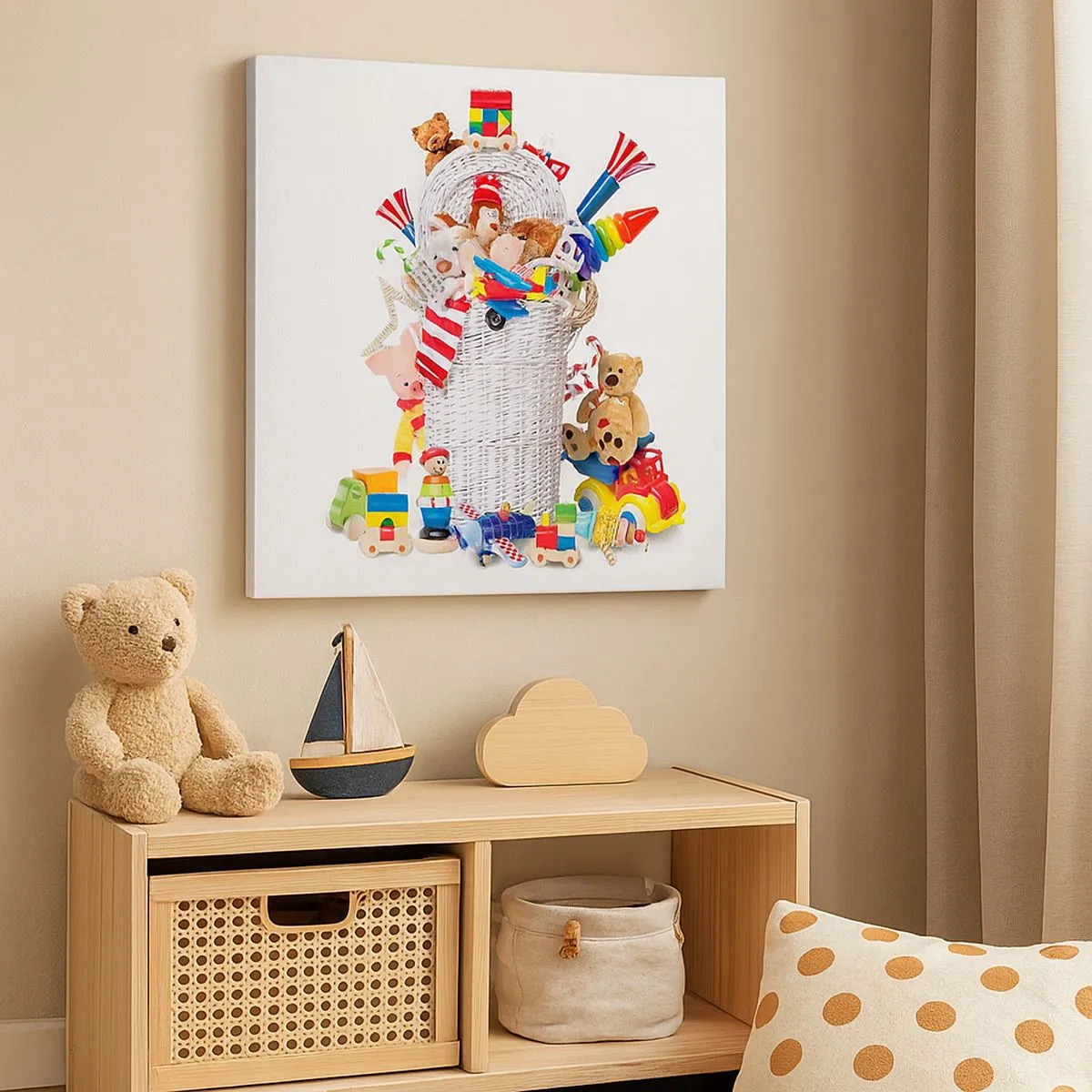 Canvastavla - Bild på duk - Småttingens skatter - 30x30 cm