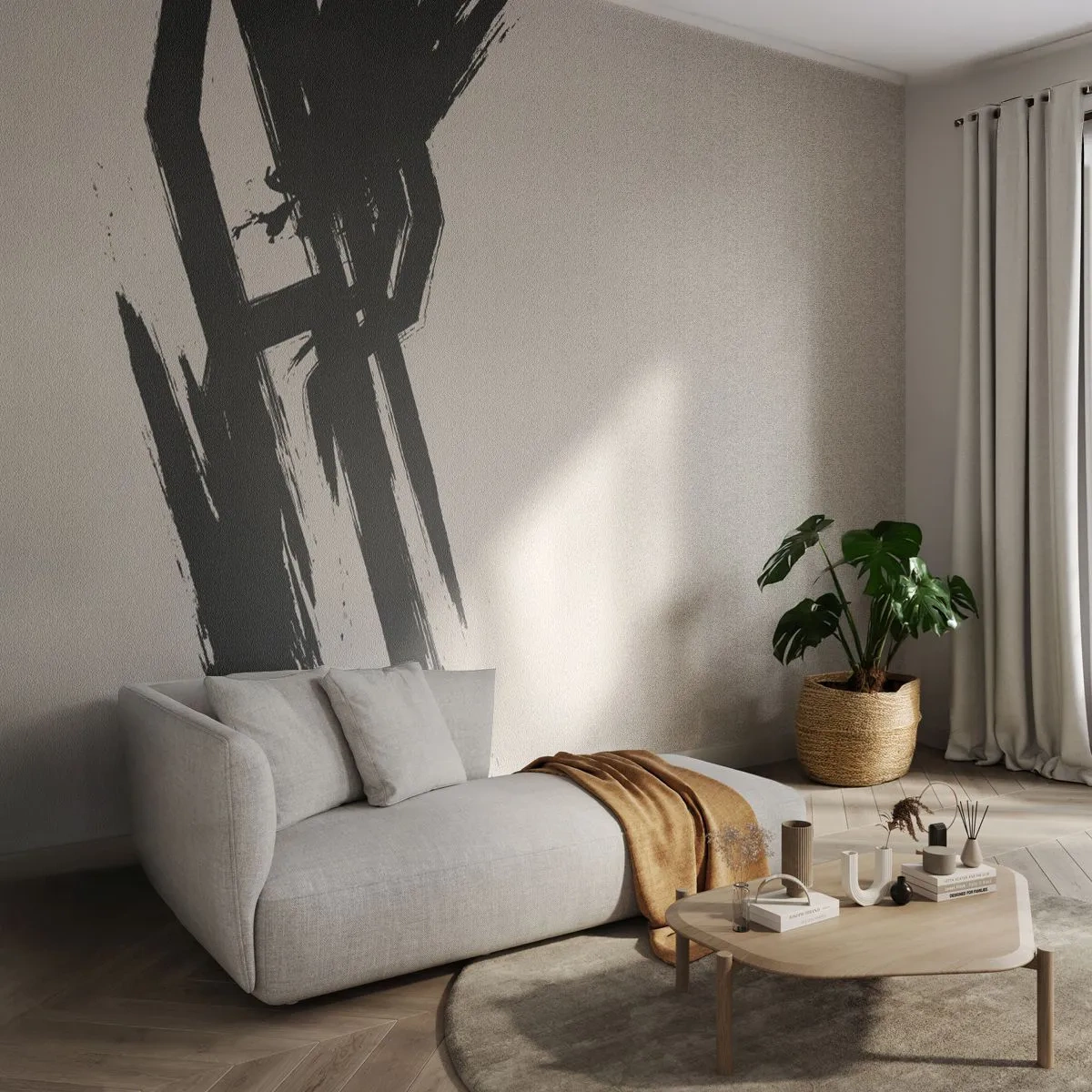 Fototapet Premium Canvas - En ostoppbar rörelse - Minimalism, Tömma, Bit - 350x256 cm