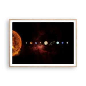 Affisch i ram av ljusek - Vårt grannskap - 100x70 cm