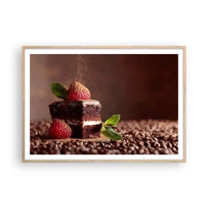 Affisch i ram av ljusek - Livet är ljuvt - 100x70 cm