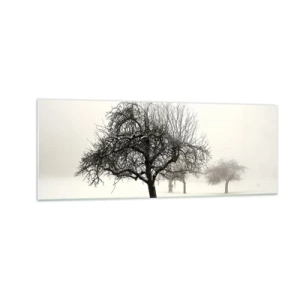 Glastavla - Bild på glas - Vintersömn - 140x50 cm