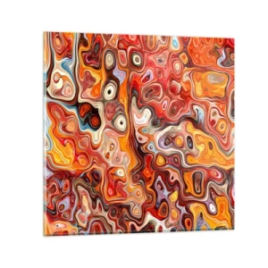 Glastavla - Bild på glas - Om nötterna löstes upp i honung - 50x50 cm