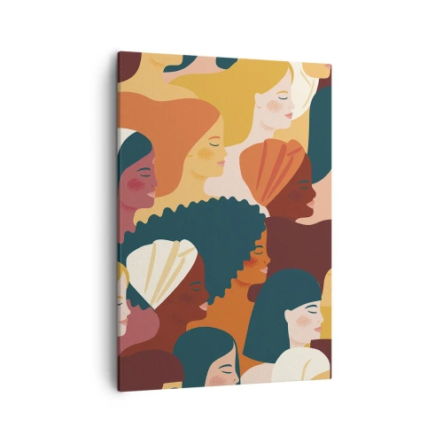 Canvastavla - Bild på duk - Endast kvinnlighet - 50x70 cm