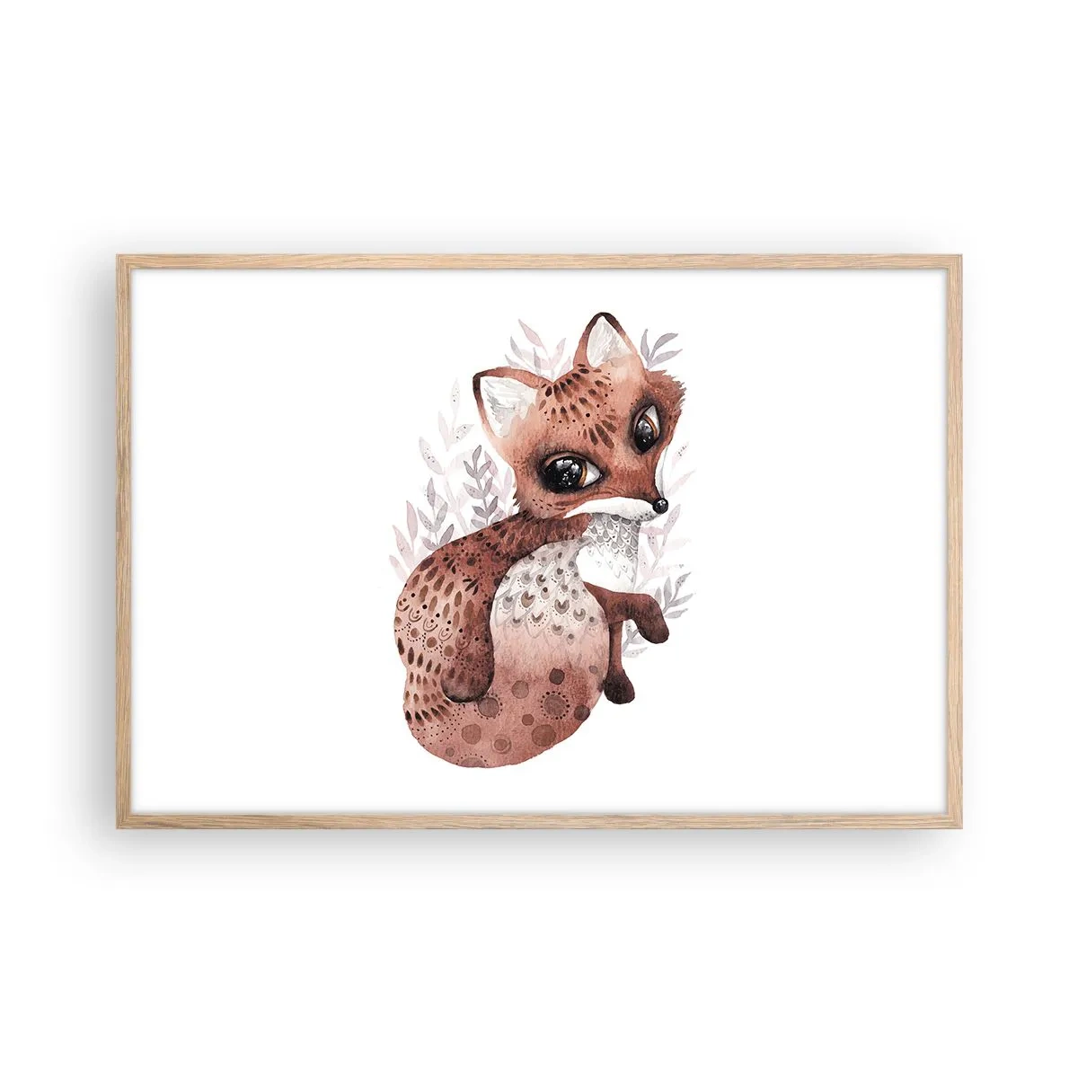 Affisch i ram av ljusek - Bara älska - 91x61 cm