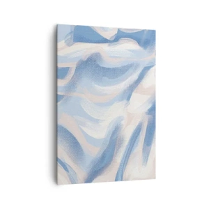 Canvastavla - Bild på duk - Blå krusningar - 70x100 cm