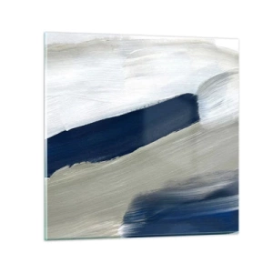 Glastavla - Bild på glas - Möte med vitt - 30x30 cm