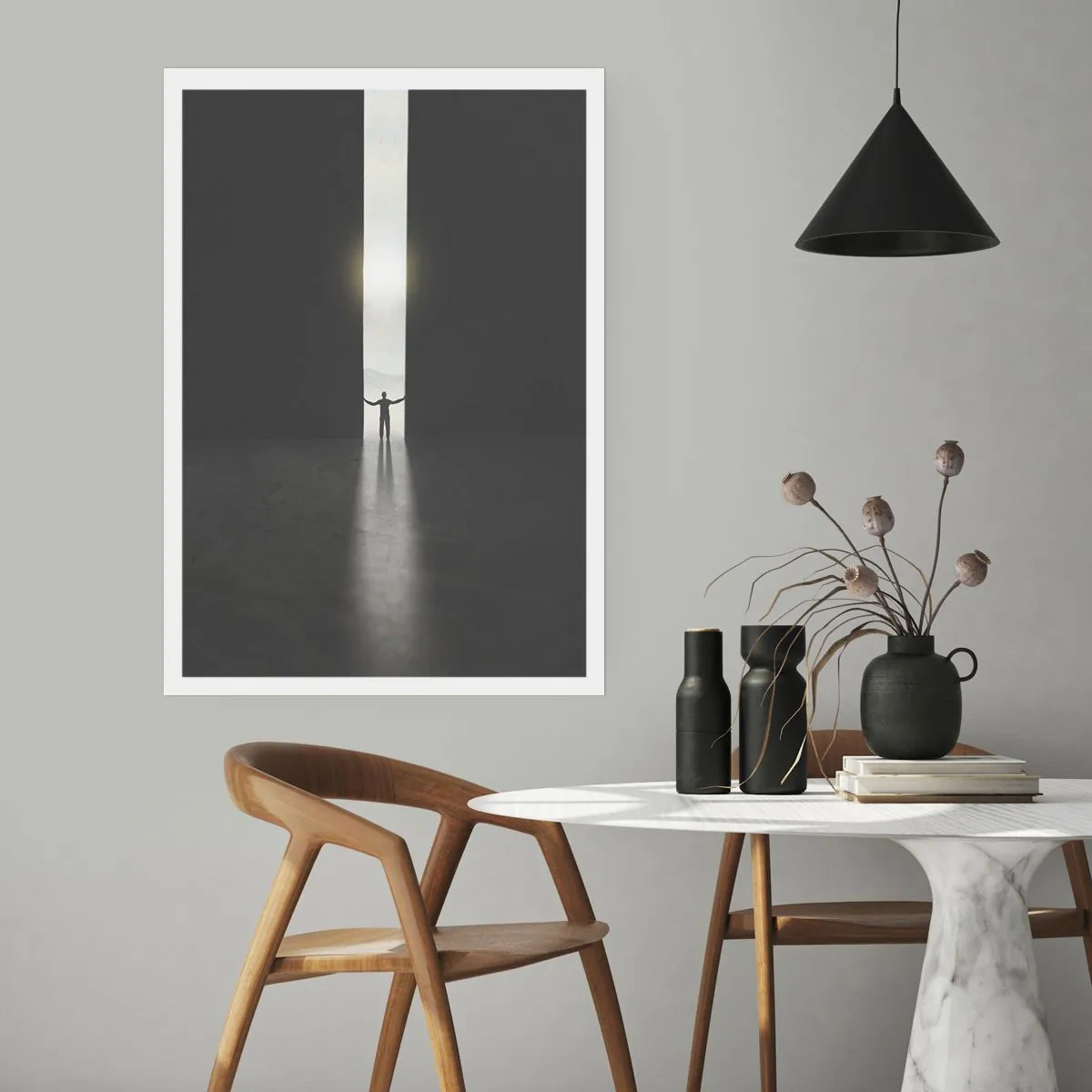 Affisch - Ett steg mot den ljusa framtiden - 40x50 cm
