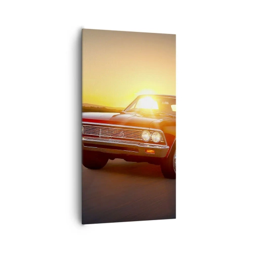 Canvastavla - Bild på duk - Lusten är rödfärgad - 65x120 cm