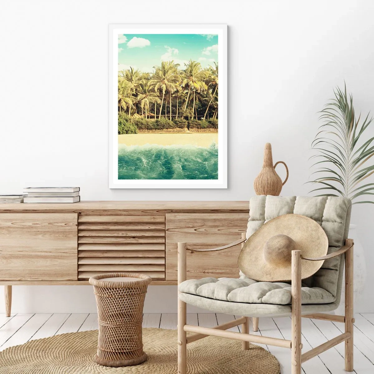 Affisch i vit ram - Kanske här? - 40x50 cm