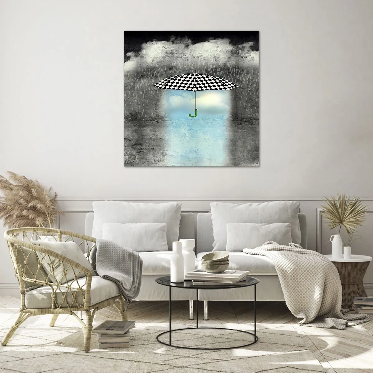 Glastavla - Bild på glas - Det är möjligt trots allt - 30x30 cm