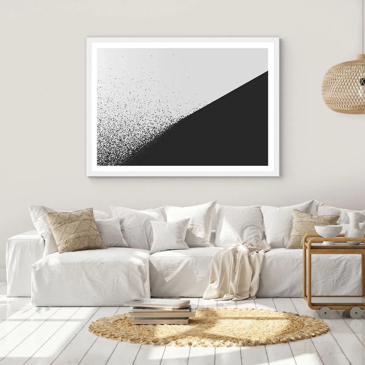 Affisch i vit ram - Snabbare, mer - 40x30 cm
