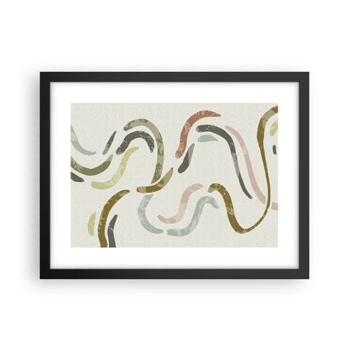 Affisch i svart ram - Abstraktionens glada dans - 40x30 cm