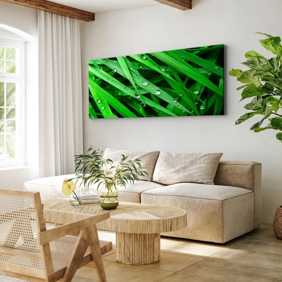 Canvastavla - Bild på duk - Spela grönt - 120x50 cm