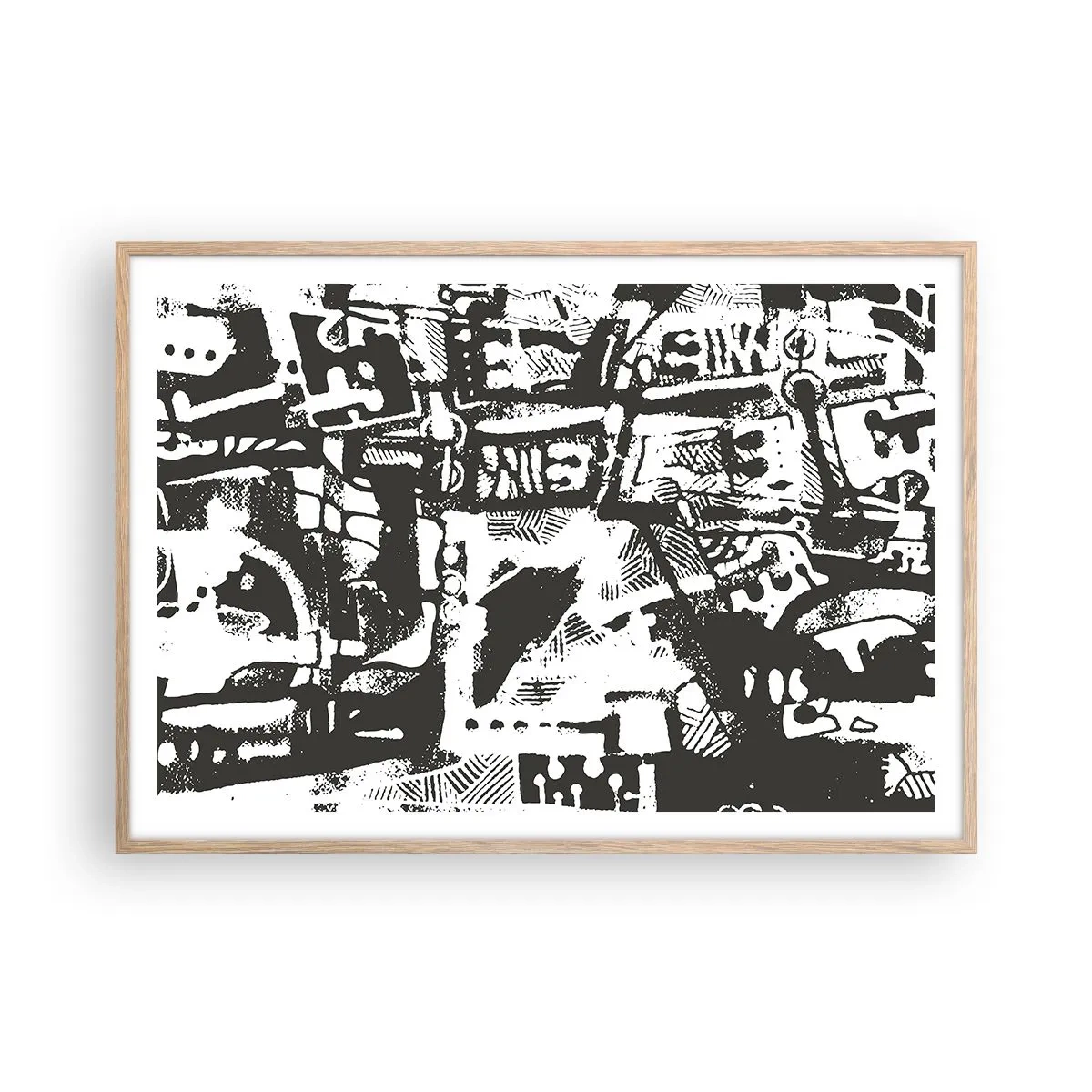 Affisch i ram av ljusek - Ordning eller kaos? - 100x70 cm