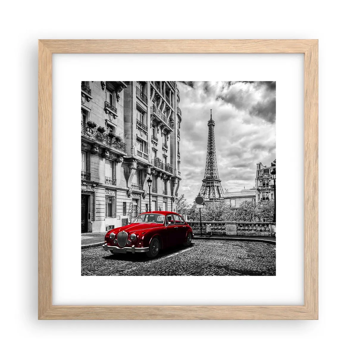 Affisch i ram av ljusek - Rovdjuret i staden - 30x30 cm