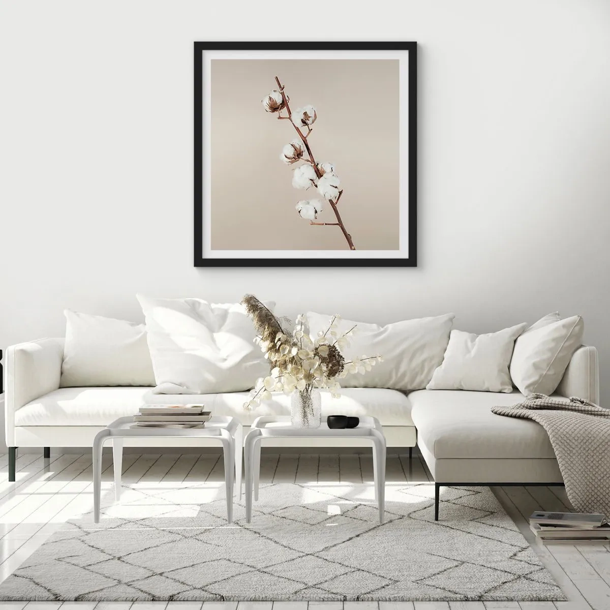 Affisch i svart ram - Hos mjukhetens källa - 30x30 cm