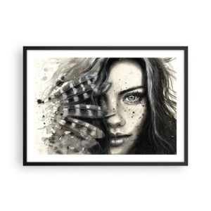 Affisch i svart ram - Vild skönhet - 70x50 cm