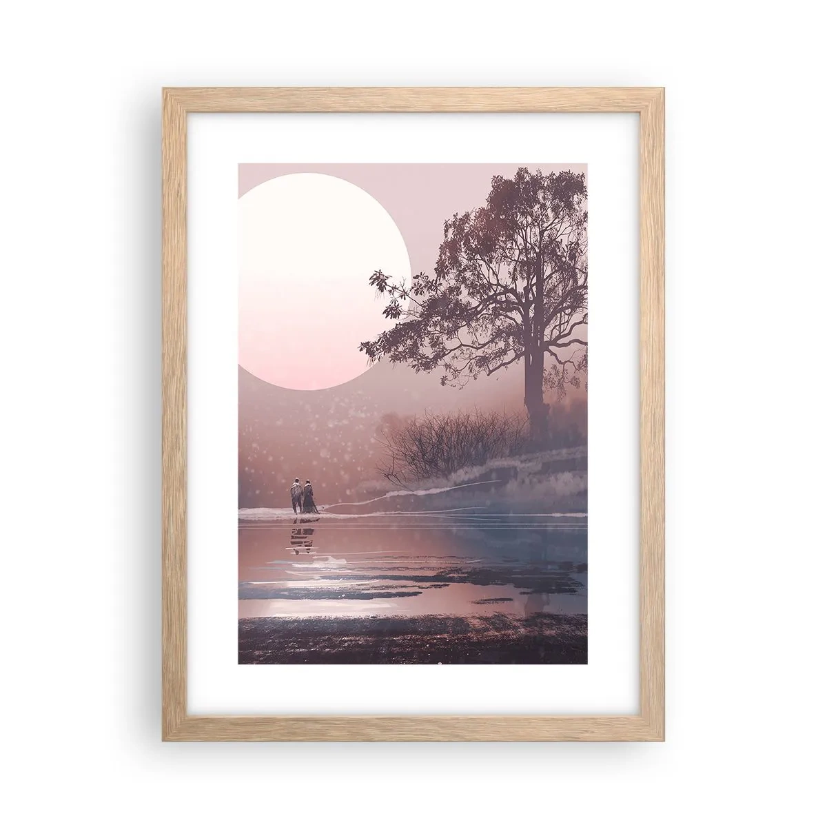 Affisch i ram av ljusek - Nattens under - 30x40 cm