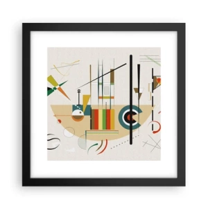 Affisch i svart ram - Så världen skrattar - 30x30 cm