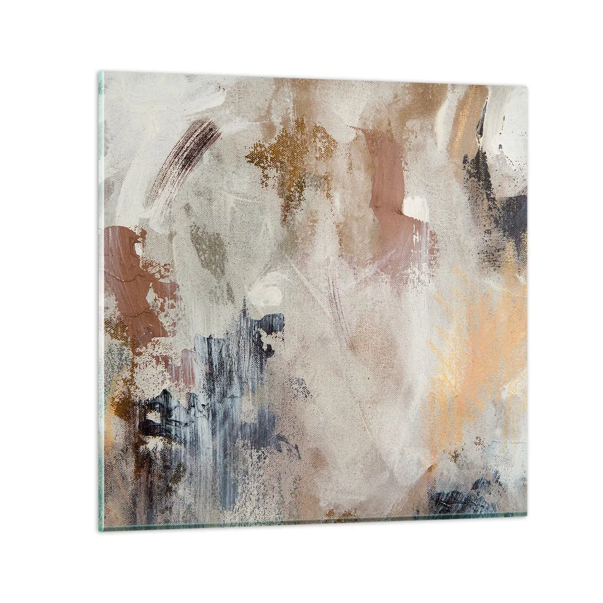 Glastavla - Bild på glas - Dimmig abstraktion - 70x70 cm