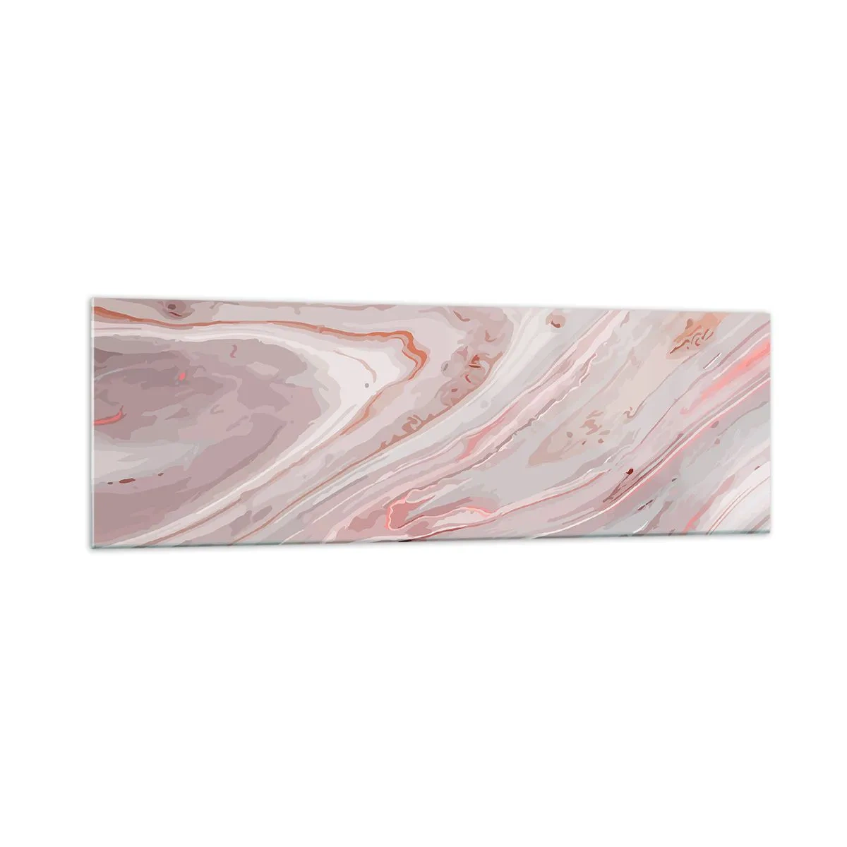 Glastavla - Bild på glas - Flytande rosa - 160x50 cm