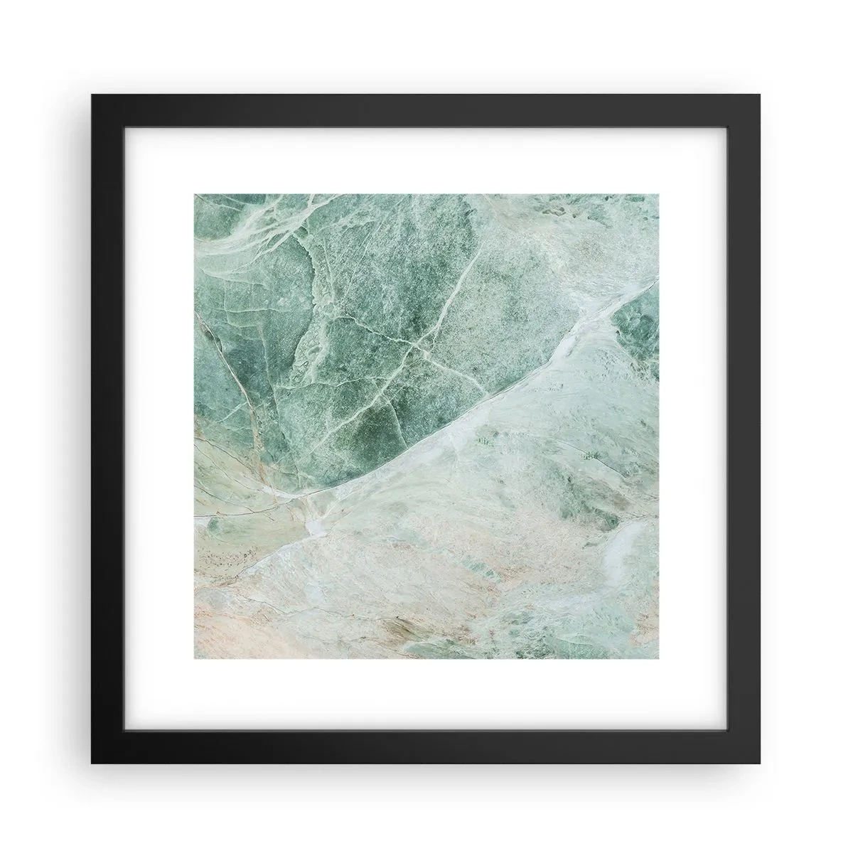 Affisch i svart ram - Stenens ädla svalka - 30x30 cm