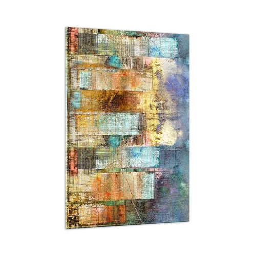 Glastavla - Bild på glas - Solig metropol - 70x100 cm