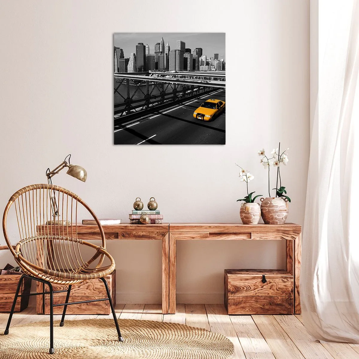 Canvastavla - Bild på duk - Storstadens färg - 70x70 cm