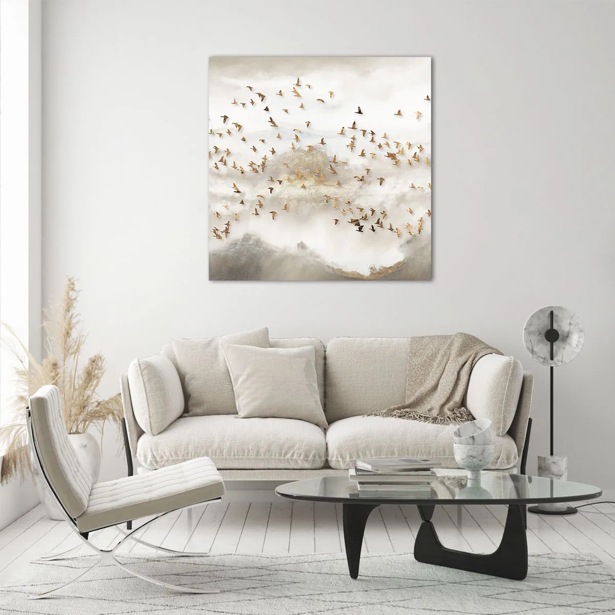 Glastavla - Bild på glas - Det är dags... - 70x70 cm