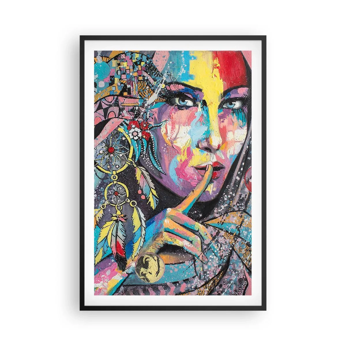 Affisch i svart ram - Var tyst tills du förstår - 61x91 cm