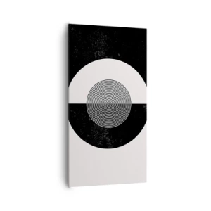 Canvastavla - Bild på duk - Harmoni i svart och vitt - 65x120 cm