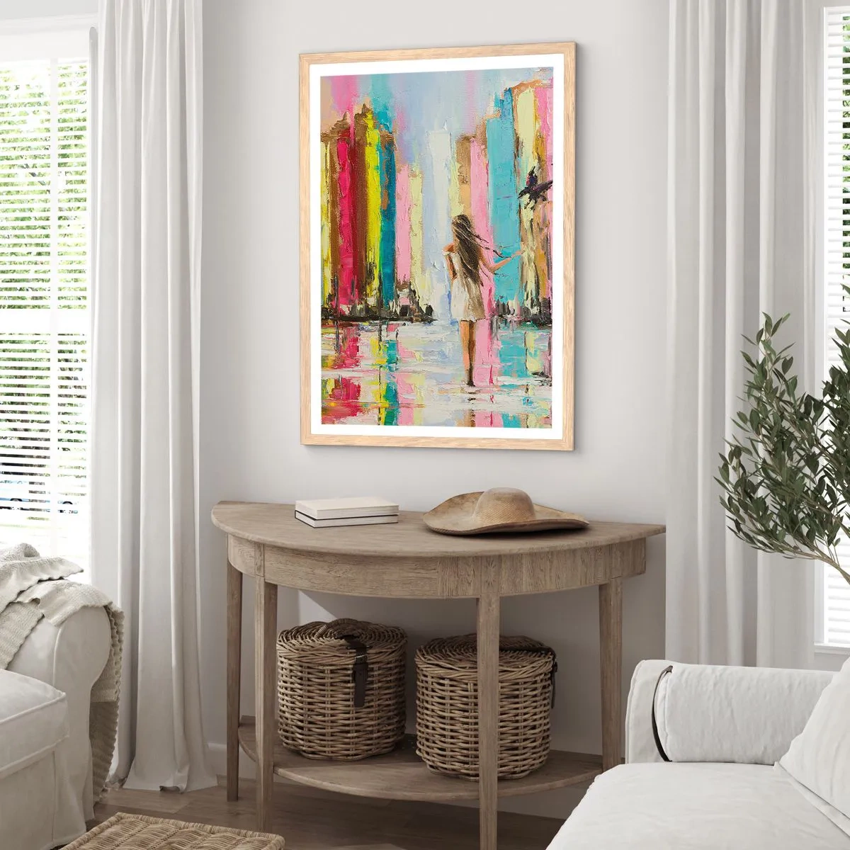 Affisch i ram av ljusek - Kom med mig - 50x70 cm