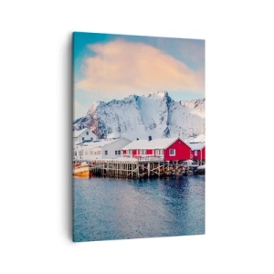 Canvastavla - Bild på duk - Nordligt gömställe - 50x70 cm
