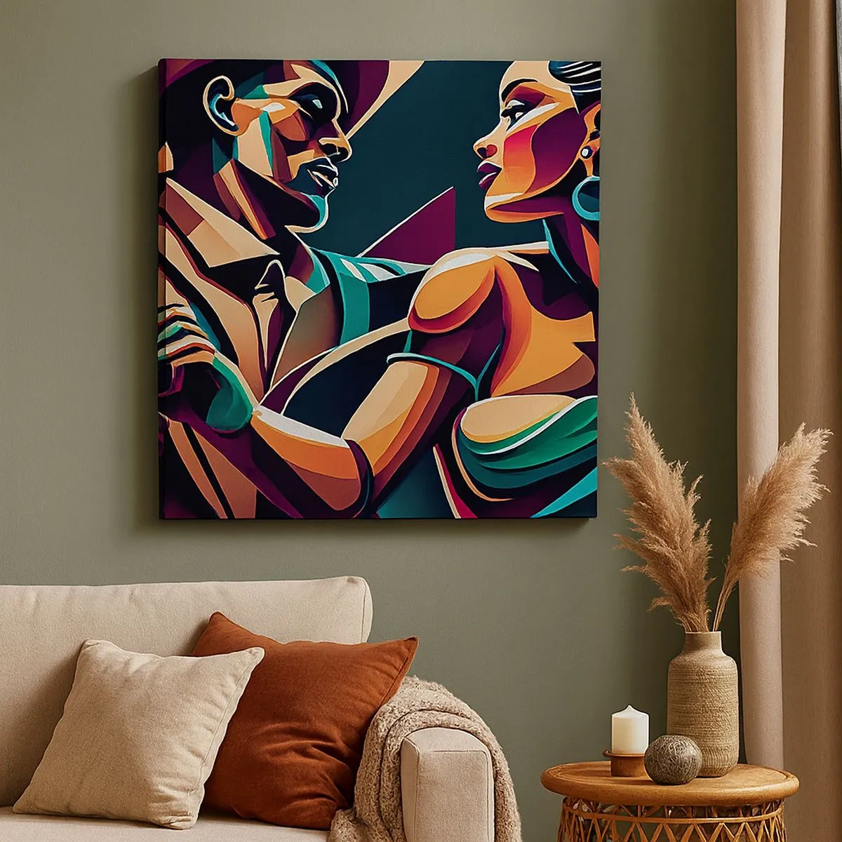 Canvastavla - Bild på duk - I hjärtats rytm - 30x30 cm