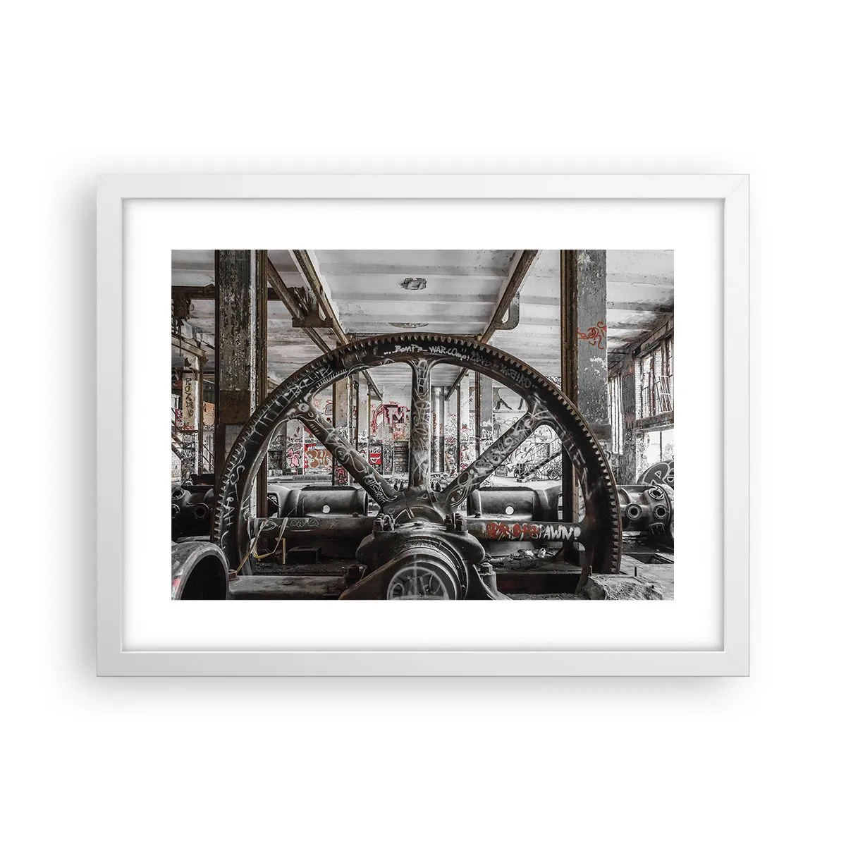 Affisch i vit ram - Fabrikens hemliga liv - 40x30 cm