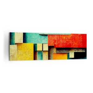 Canvastavla - Bild på duk - Festival av räta vinklar - 160x50 cm