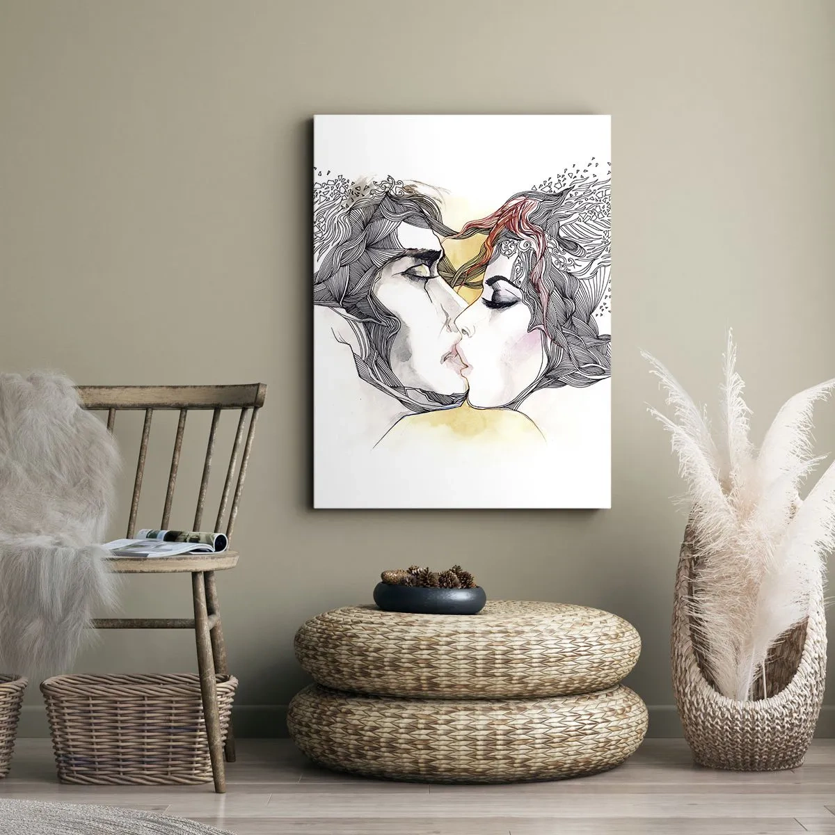 Canvastavla - Bild på duk - Världen existerar inte - 45x80 cm