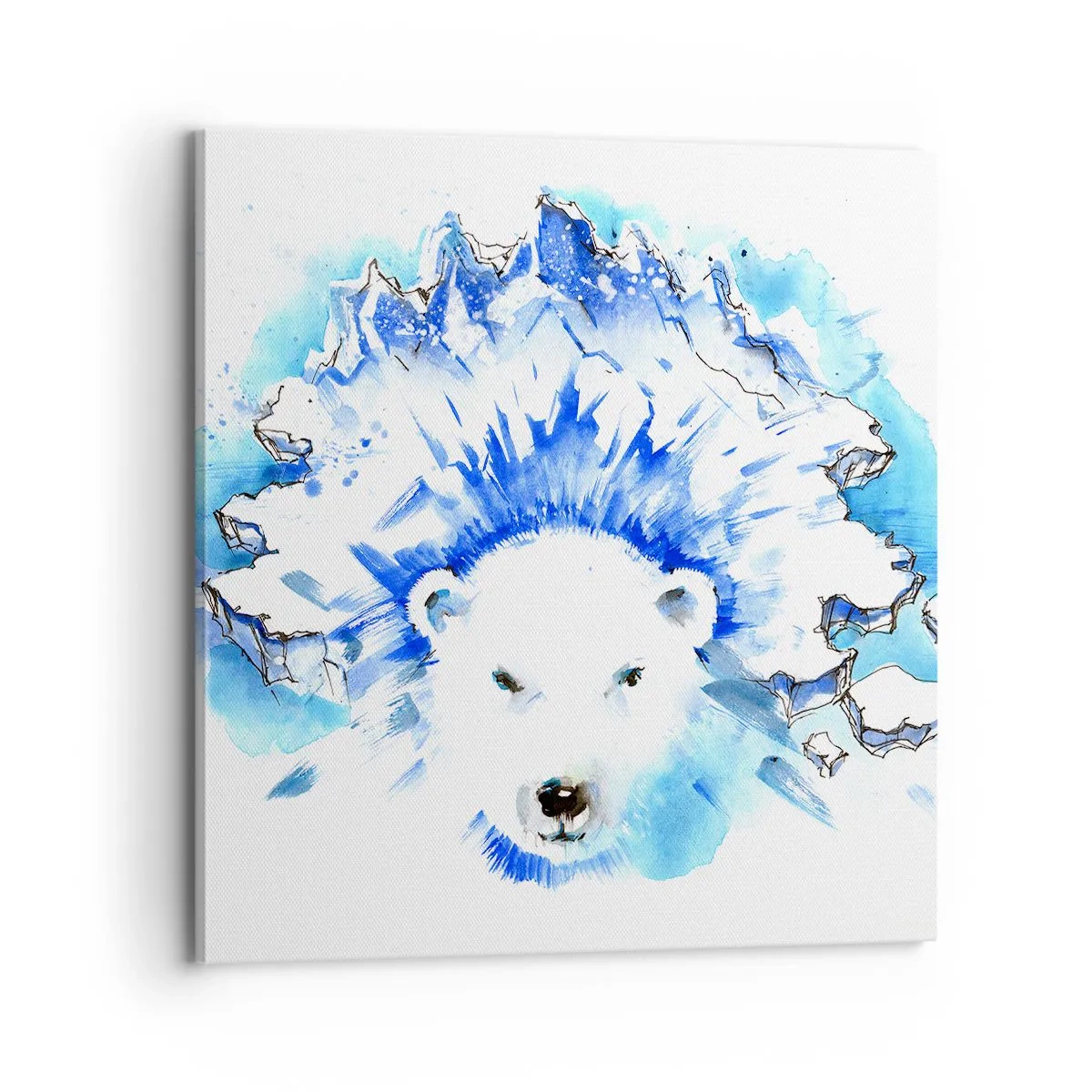 Canvastavla - Bild på duk - Arktis kung i iskrona - 70x70 cm