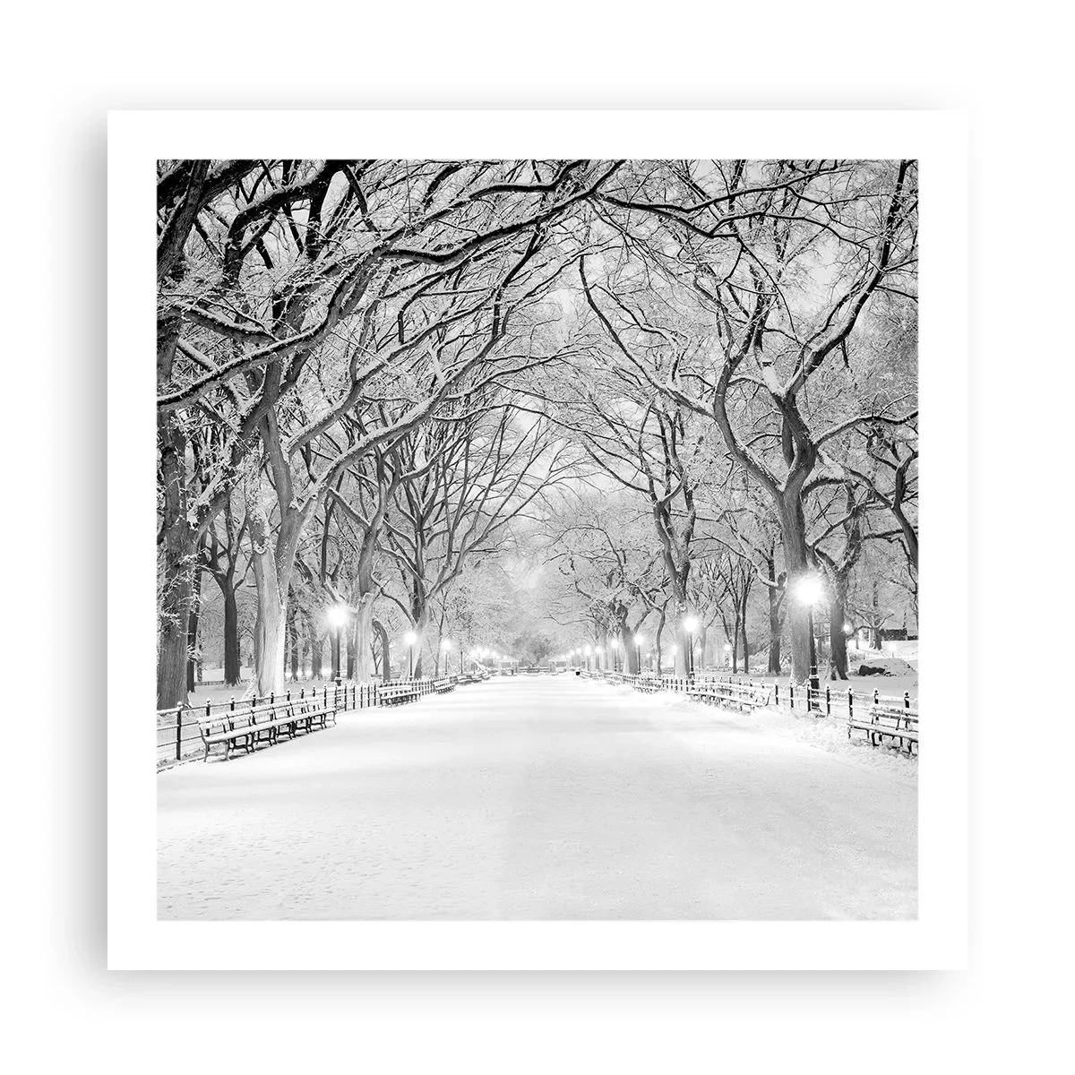Affisch - De fyra årstiderna - vinter - 60x60 cm