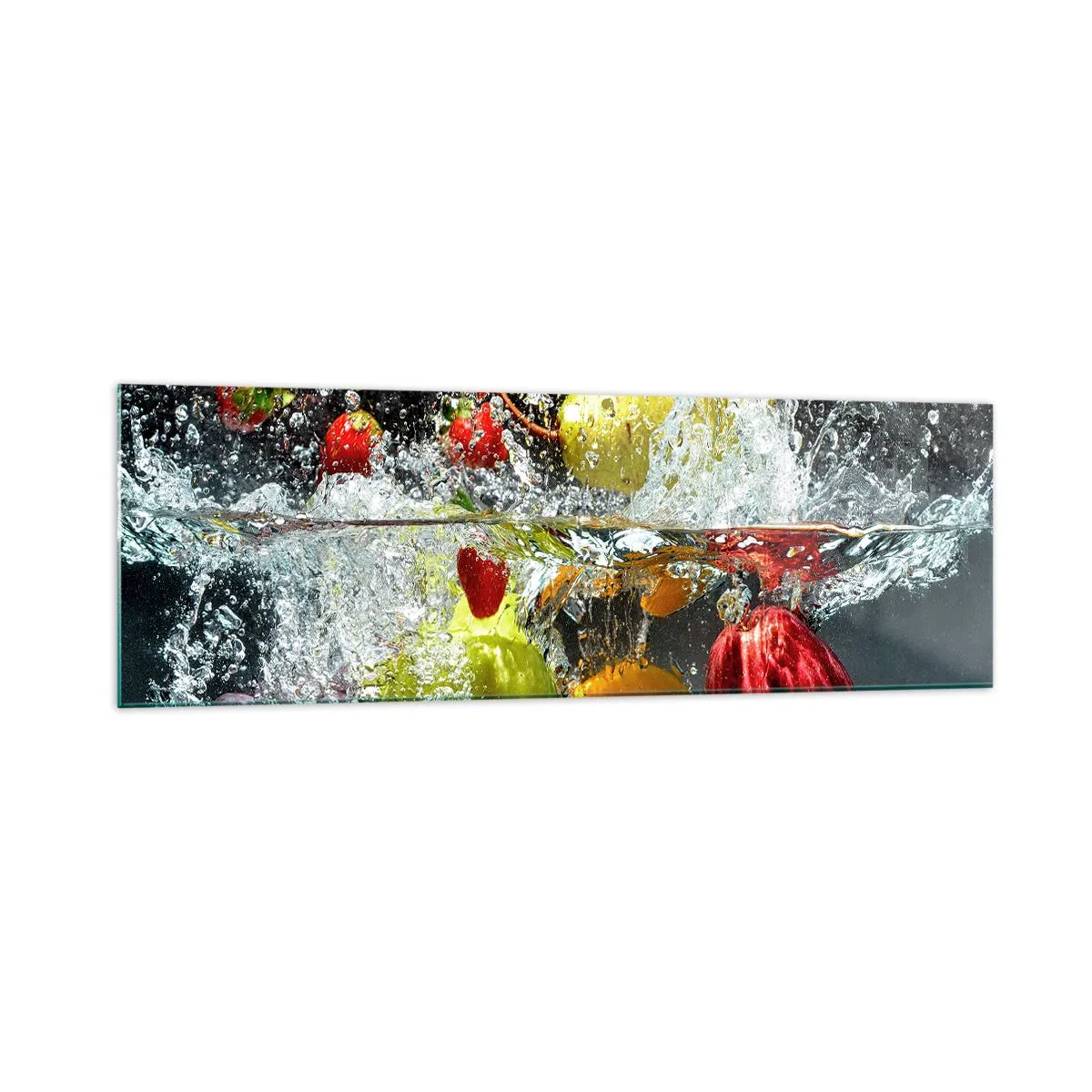 Glastavla - Bild på glas - Uppfriskande frukt - 160x50 cm