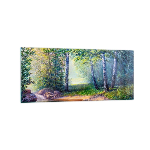 Glastavla - Bild på glas - Idyllisk vy - 120x50 cm