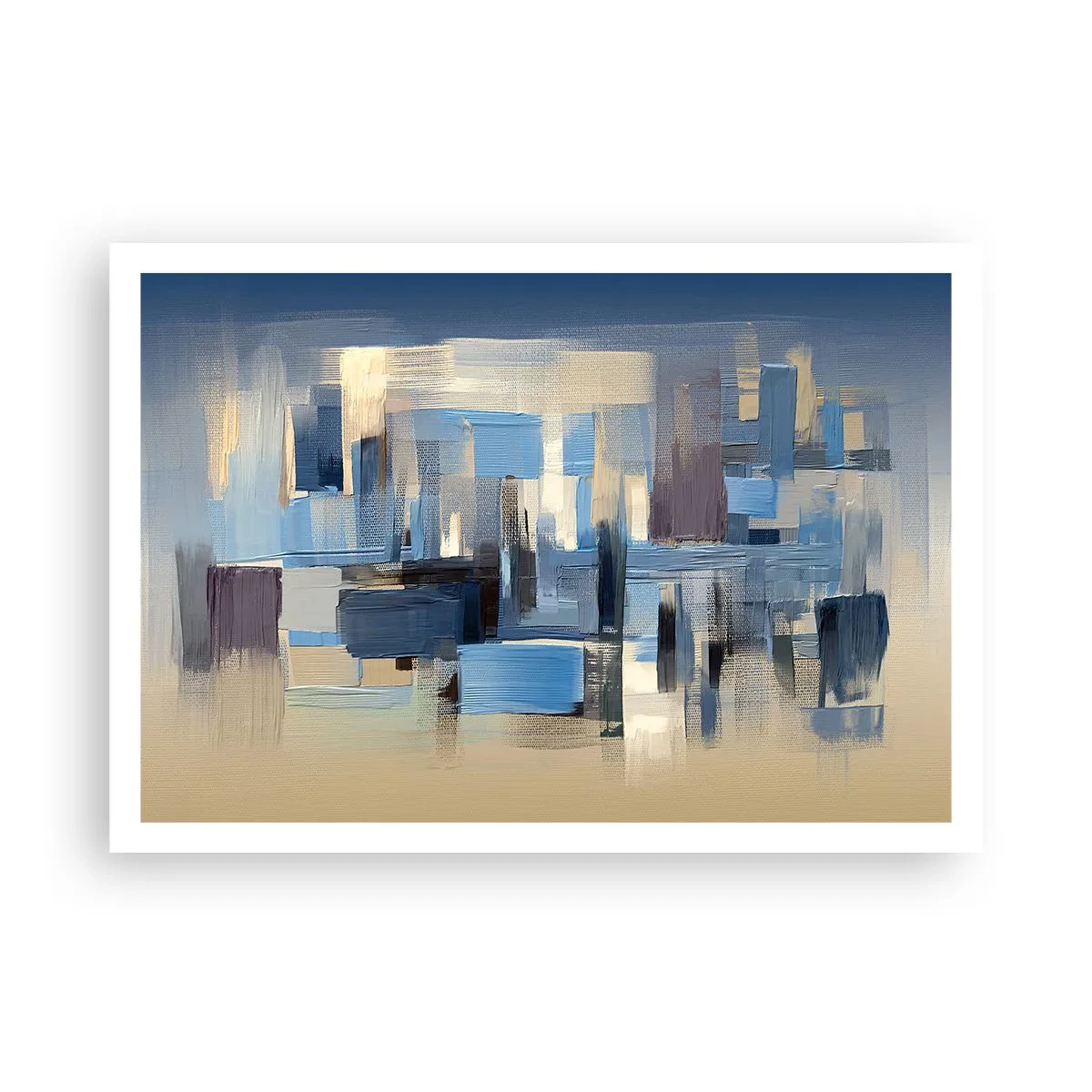Affisch - Blå konstruktion - 100x70 cm
