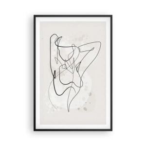Affisch i svart ram - Konsten att förföra - 61x91 cm