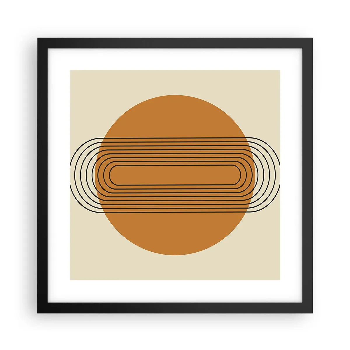 Affisch i svart ram - Perfekt plan - 40x40 cm