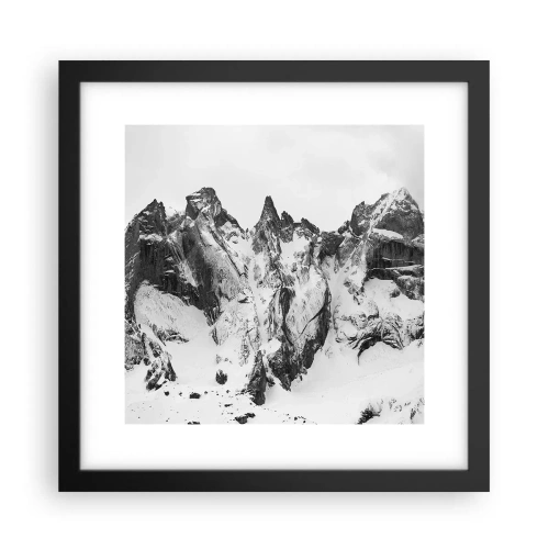 Affisch i svart ram - Granitfarlig bergsrygg - 30x30 cm