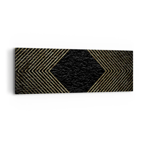 Canvastavla - Bild på duk - Geometri i glamourstil - 90x30 cm