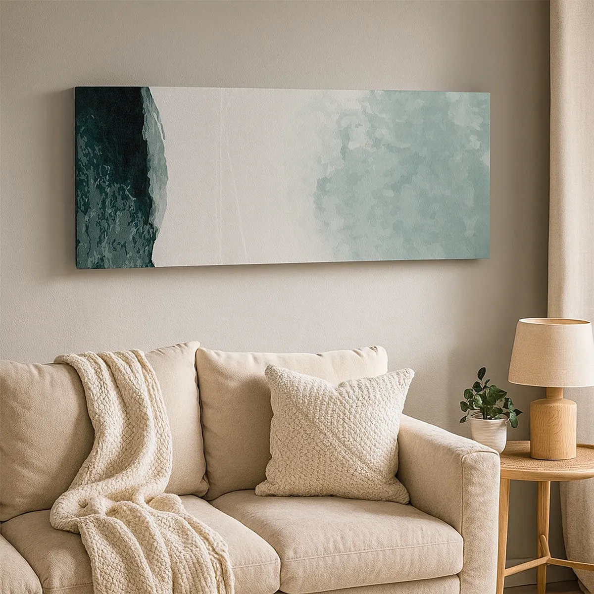 Canvastavla - Bild på duk - Ett möte med dimma - 30x30 cm