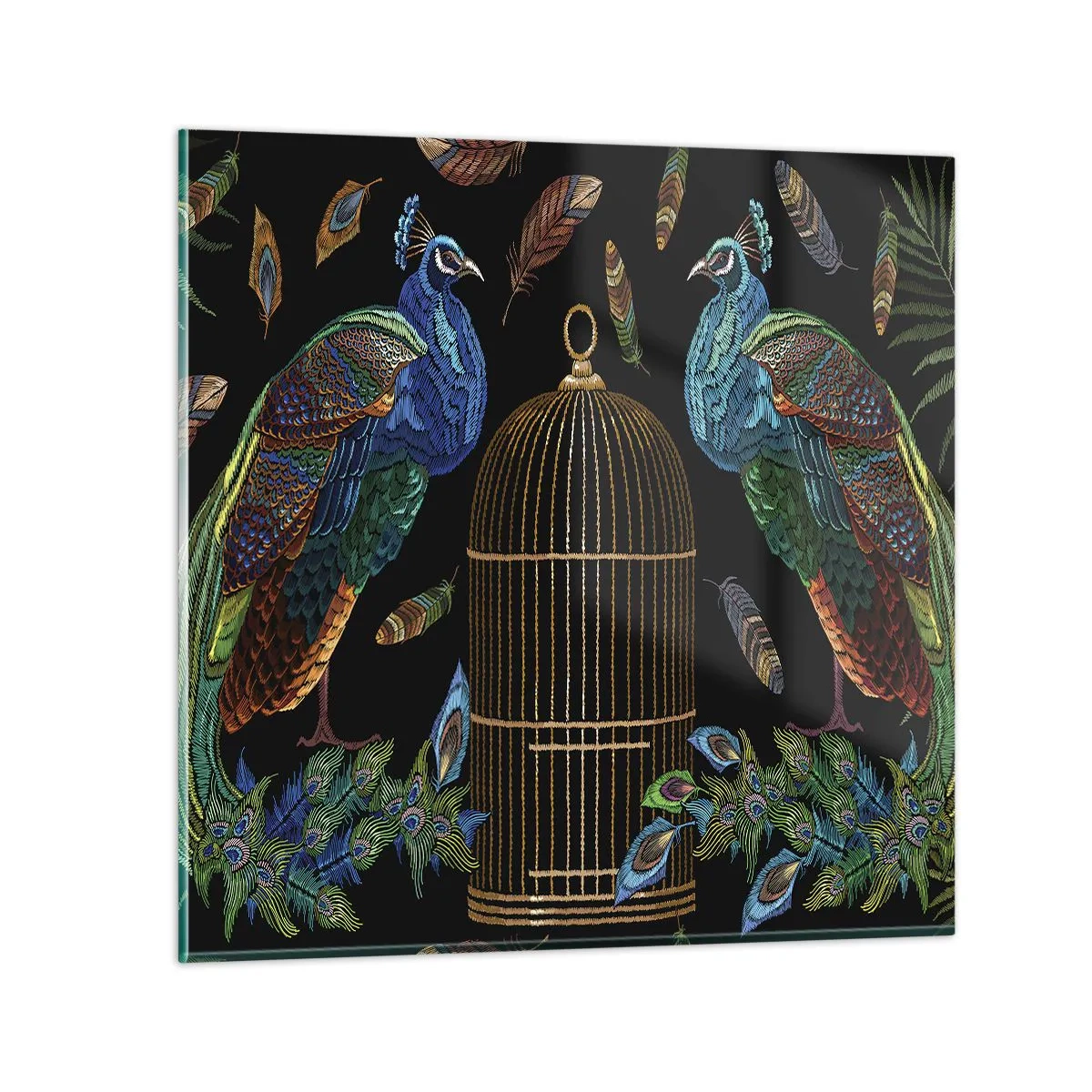 Glastavla - Bild på glas - I kungliga kläder - 40x40 cm