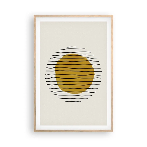 Affisch i ram av ljusek - Abstraktion som darrar av glöd - 61x91 cm