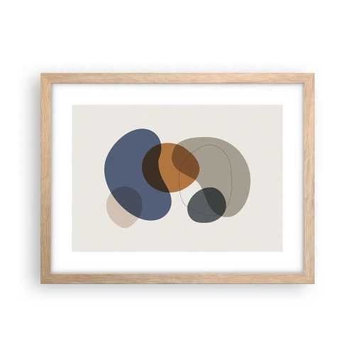 Affisch i ram av ljusek - Färgernas droppar - 40x30 cm